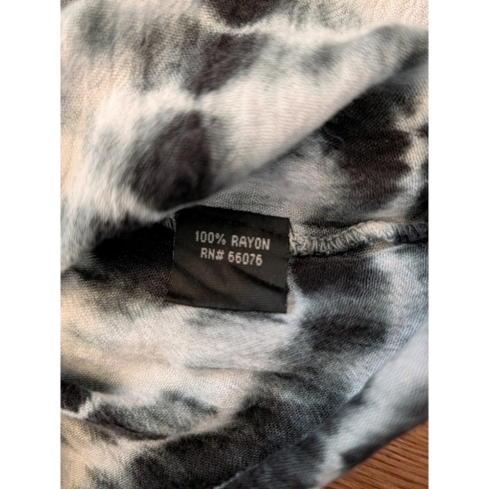 Raviya Oversize Black & White Tye Dye Maxi Dress Size S Boho Beach Whimsy Flowy - Picture 4 of 9